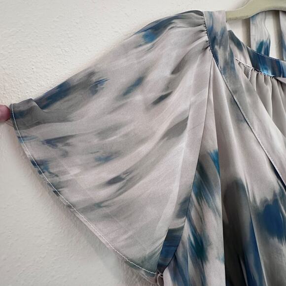 H & M V-Neck Tie-Front Dress, Tie Dye, Size Medium - Picture 6 of 12